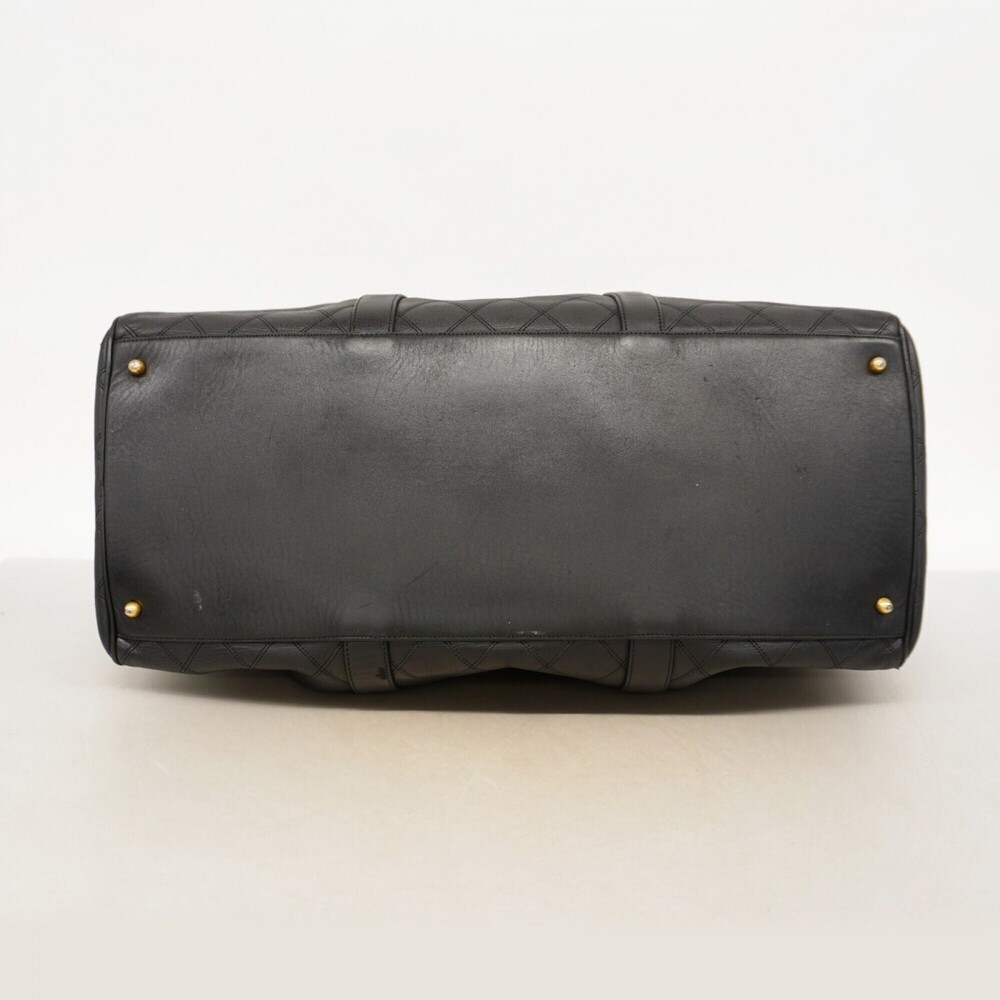 CHANEL Black Lambskin Leather Boston Bag - Picture 3 of 16